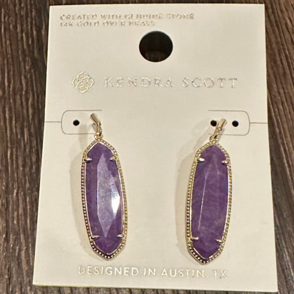 Kendra Scott Purple Dangle Earrings